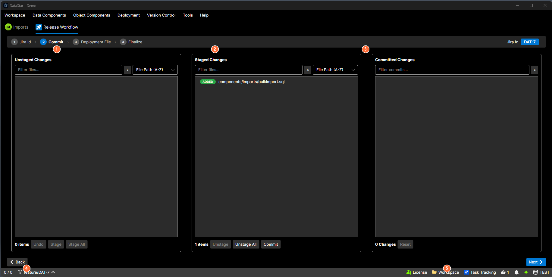 Release Workflow — Step 2: Commit